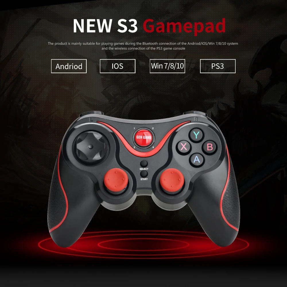 S3 Wireless Joystick Bluetooth 3.0 Gamepad Gaming Controller Gaming Remote Control for Tablet PC Android IOS Smart mobile phone
S3 Wireless Joystick Bluetooth 3.0 Gamepad Gaming Controller Gaming Remote Control for Tablet PC Android IOS Smart mobile phone