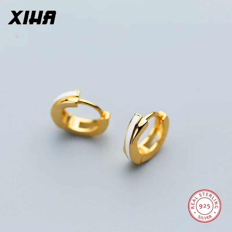 XIHA 100% Real 925 Sterling Silver Earrings for Women Gold Color Round Small Hoop Earring Silver Huggies Minimalist Jewelry
XIHA 100% Real 925 Sterling Silver Earrings for Women Gold Color Round Small Hoop Earring Silver Huggies Minimalist Jewelry