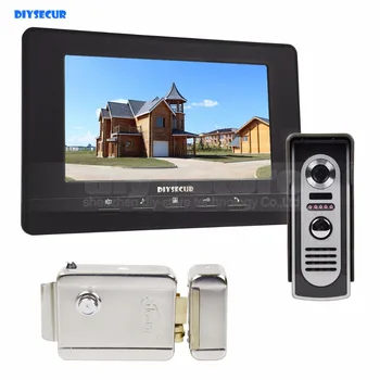 DIYSECUR Electric Lock 7inch Video Intercom Video Door Phone IR Night Vision Outdoor Camera Black 1v1
DIYSECUR Electric Lock 7inch Video Intercom Video Door Phone IR Night Vision Outdoor Camera Black 1v1