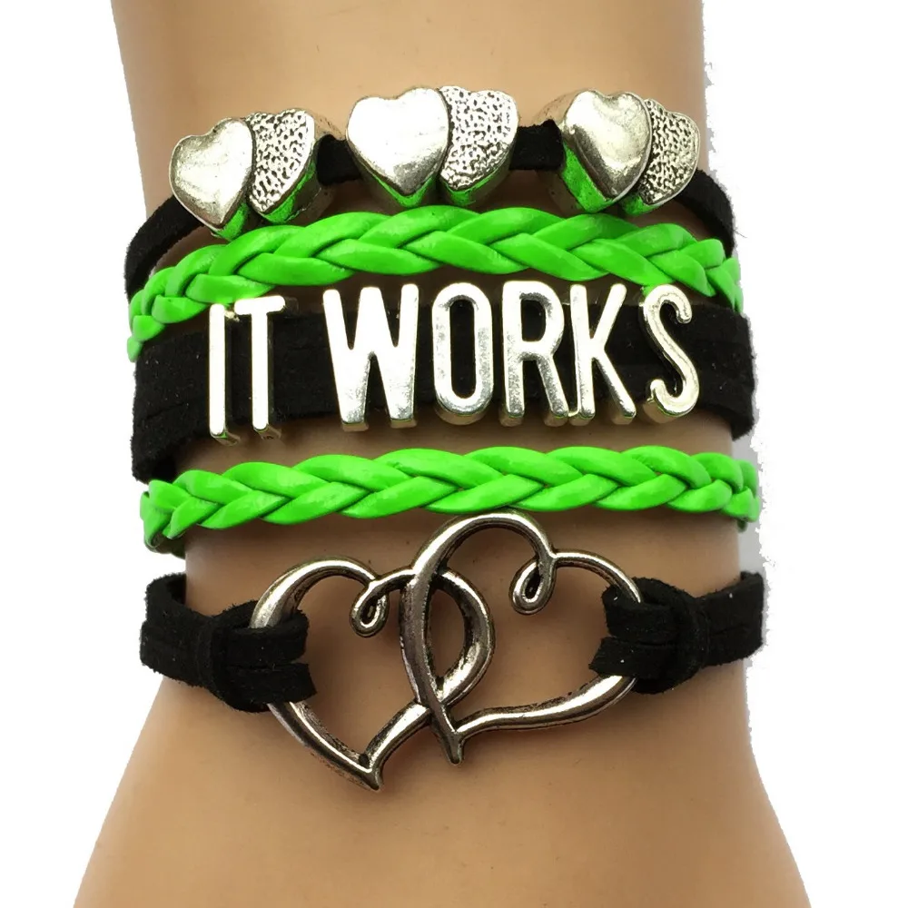 Drop Shipping It Works Double Heart Bracelet- Custom Multi Layer Leather Retro Rectangle Bracelet Bangles
Drop Shipping It Works Double Heart Bracelet- Custom Multi Layer Leather Retro Rectangle Bracelet Bangles