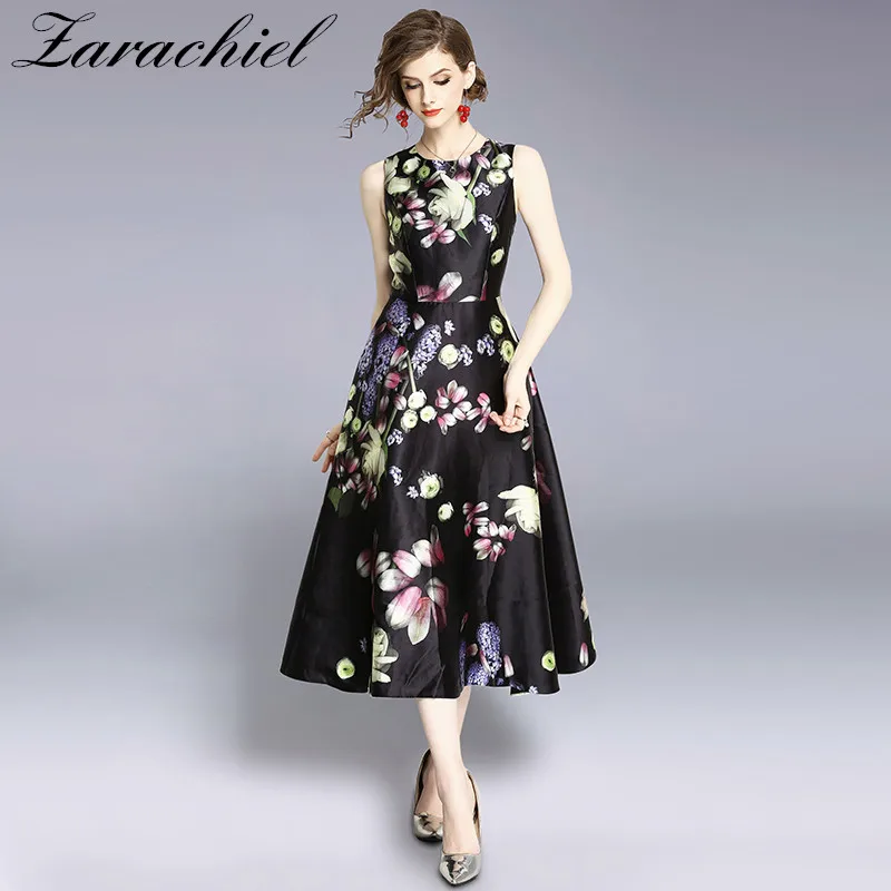 New 2019 Runway Women Dress Vintage Floral Print Jacquard Dress Women Sleeveless Tank Pocket Evening Gowns Long Dress Plus Size
New 2019 Runway Women Dress Vintage Floral Print Jacquard Dress Women Sleeveless Tank Pocket Evening Gowns Long Dress Plus Size
