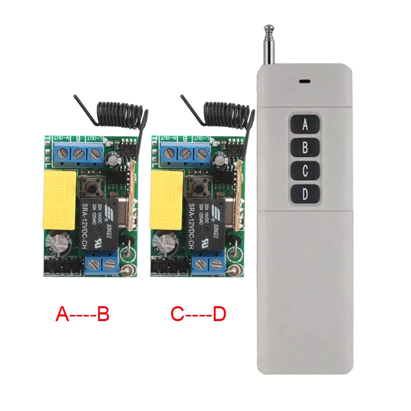 Long Distance AC220V Remote Control Switch 10A Relay SAFETY CAPACITOR Light Lamp LED Power Supply Remote Switch Latched Model
Long Distance AC220V Remote Control Switch 10A Relay SAFETY CAPACITOR Light Lamp LED Power Supply Remote Switch Latched Model