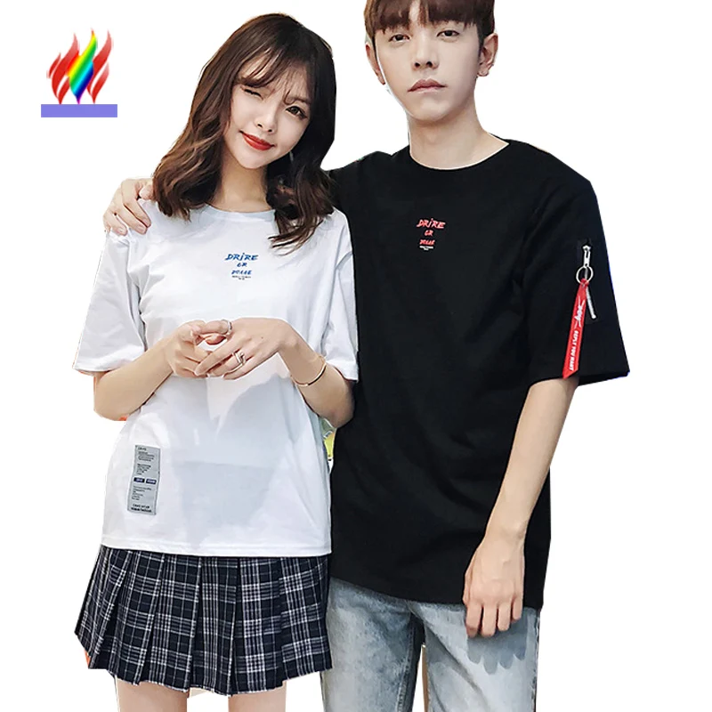 Couple Lovers Clothes Female Male Summer Casual T-Shirt Letter Printed Cute Tops White Black Cotton Japan Korea Couple T Shirts
Couple Lovers Clothes Female Male Summer Casual T-Shirt Letter Printed Cute Tops White Black Cotton Japan Korea Couple T Shirts