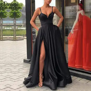 Long Evening Dress 2020 Simple Custom Made Sweetheart Lebanon Design Sexy High Slit Black Formal Evening Party Gowns
Long Evening Dress 2020 Simple Custom Made Sweetheart Lebanon Design Sexy High Slit Black Formal Evening Party Gowns