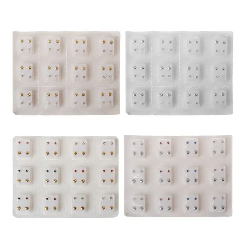 12 Pairs New Mini CZ Crystals Ear Studs Piercing Earrings Set Hypoallergenic Jewelry Silver Color Earring Piercing Jewelry
12 Pairs New Mini CZ Crystals Ear Studs Piercing Earrings Set Hypoallergenic Jewelry Silver Color Earring Piercing Jewelry
