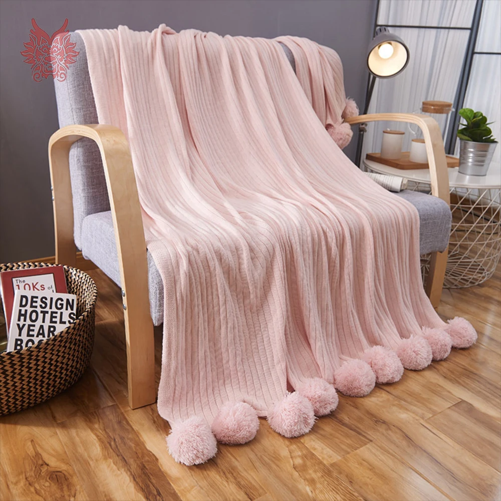 Modern style multi color solid blanket for bed portable car air conditioner pure cotton knitted blanket balls cobertor SP4291
Modern style multi color solid blanket for bed portable car air conditioner pure cotton knitted blanket balls cobertor SP4291