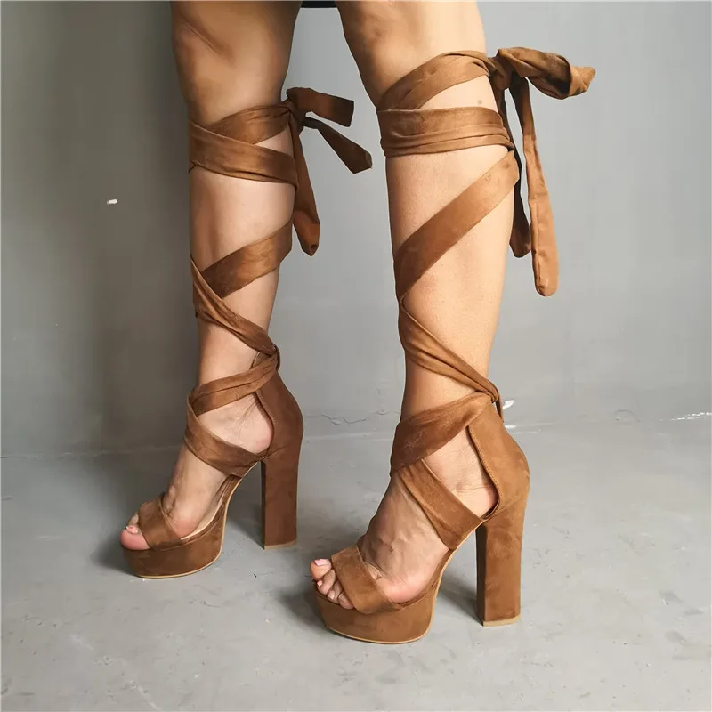Cross-tied Platform Knee High Long Summer Sandals Boots Shoes Open Toe Cutouts Meshes Thigh High Sandals Shoes For Women Botines
Cross-tied Platform Knee High Long Summer Sandals Boots Shoes Open Toe Cutouts Meshes Thigh High Sandals Shoes For Women Botines