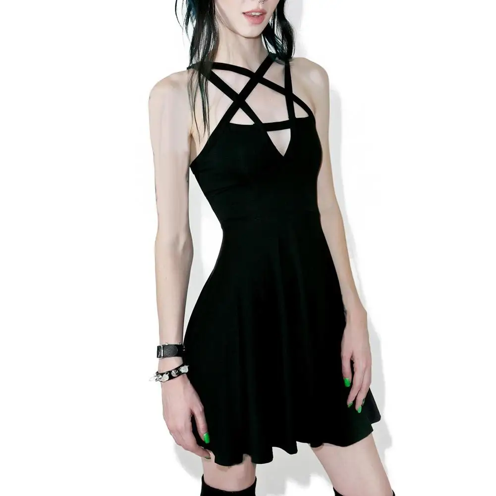 new Sexy Women Five-pointed Star Weave V Neck Sleeveless Backless Gothic Mini Dress
new Sexy Women Five-pointed Star Weave V Neck Sleeveless Backless Gothic Mini Dress