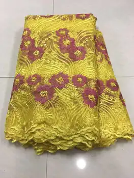 Hot Sale French Lace Fabric Gold Yellow Nigeria Lace Fabric High Quality African Tulle Lace Fabric For Wedding Party Dress HX13A
Hot Sale French Lace Fabric Gold Yellow Nigeria Lace Fabric High Quality African Tulle Lace Fabric For Wedding Party Dress HX13A