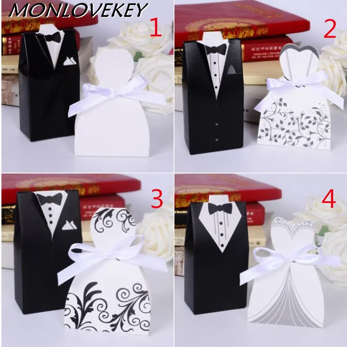Sweet 50pcs Bride and Groom Wedding Favor Candy box with ribbon wedding accessories decoration mariage Decoupage paper
Sweet 50pcs Bride and Groom Wedding Favor Candy box with ribbon wedding accessories decoration mariage Decoupage paper
