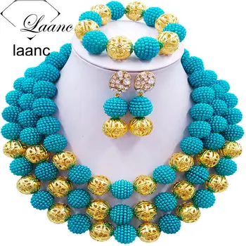 Laanc African Wedding Beads Teal Green Simulated Pearl Nigerian Wedding Jewelry Sets 3CZJ015
Laanc African Wedding Beads Teal Green Simulated Pearl Nigerian Wedding Jewelry Sets 3CZJ015