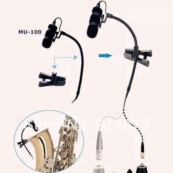 MU100 Microphone + M100S Musical Instrument Microphones Electret Condenser Unidirection Microphon for Saxophone with Clip Mount
MU100 Microphone + M100S Musical Instrument Microphones Electret Condenser Unidirection Microphon for Saxophone with Clip Mount