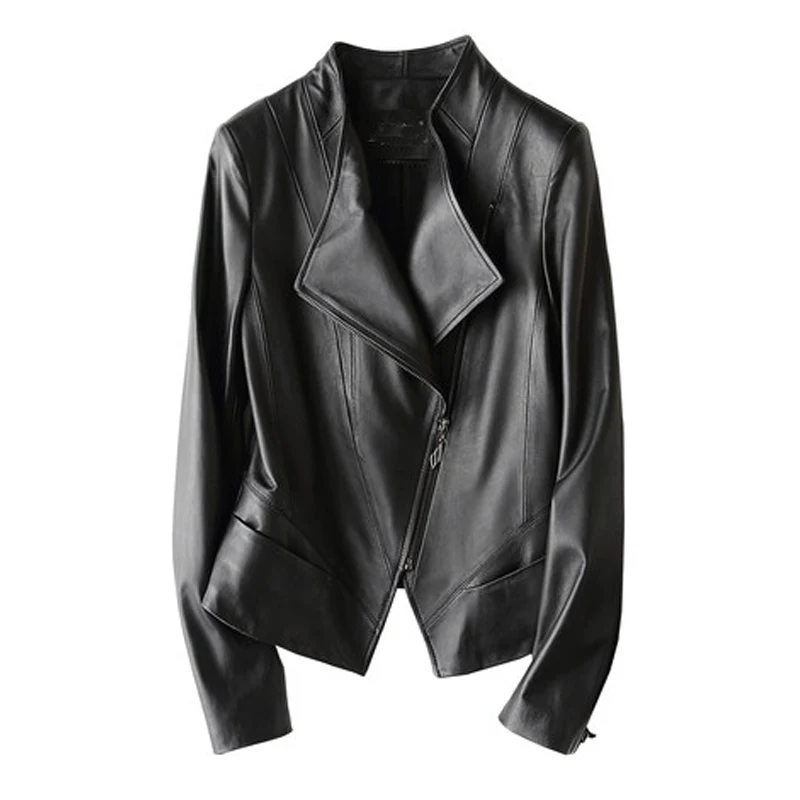 Genuine Leather Jacket Women Short Slim Soft Real Sheeskin Leather Jacket Female 2019 Spring Lady Coat Outwear LX2645
Genuine Leather Jacket Women Short Slim Soft Real Sheeskin Leather Jacket Female 2019 Spring Lady Coat Outwear LX2645