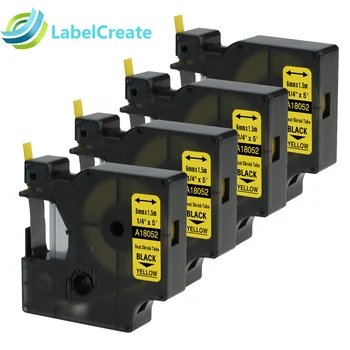 4 Pcs 18052 Compatible DYMO Industrial Heat Shrink Tube Black on Yellow (6mm x 1.5m) for DYMO Industrial RhinoPro Label Makers
4 Pcs 18052 Compatible DYMO Industrial Heat Shrink Tube Black on Yellow (6mm x 1.5m) for DYMO Industrial RhinoPro Label Makers