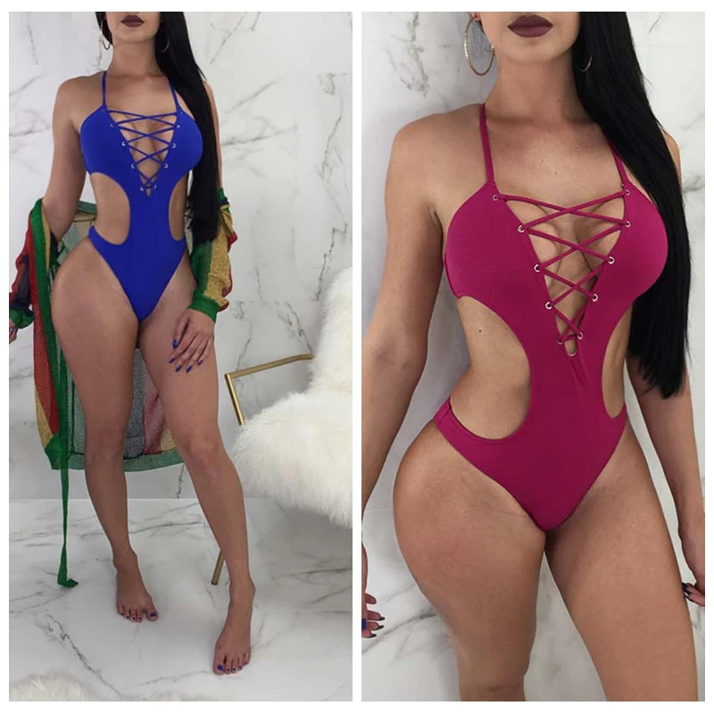 One Piece Swimsuit 2019 Women Sexy Lace Up Bathing Suit Bodysuit Swimwear Backless Beachwear Bandage Brazilian Monokini Female
One Piece Swimsuit 2019 Women Sexy Lace Up Bathing Suit Bodysuit Swimwear Backless Beachwear Bandage Brazilian Monokini Female