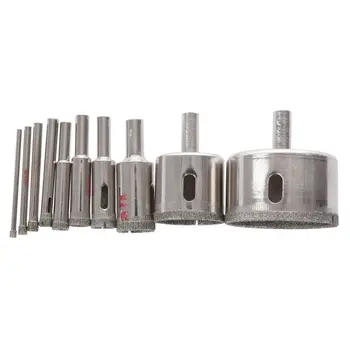 10Pcs Diamond Hole Saw Drill Bit Saw Set Tile Ceramic Cutting Glass Marble Set 3-50mm
10Pcs Diamond Hole Saw Drill Bit Saw Set Tile Ceramic Cutting Glass Marble Set 3-50mm
