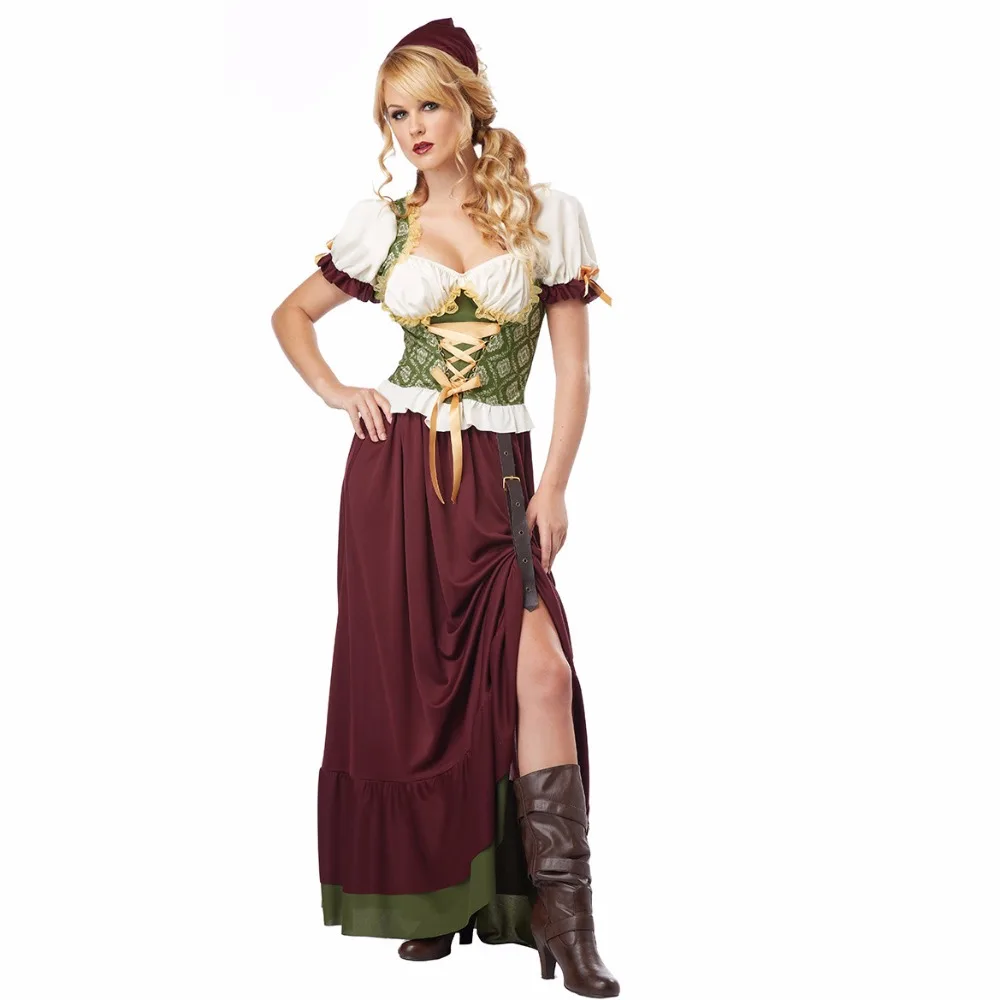 Fashion Oktoberfest Beer Girl Cosplay Costumes Maid Wench Germany Bavarian Short Sleeve Long Fancy Dress For Adult Women
Fashion Oktoberfest Beer Girl Cosplay Costumes Maid Wench Germany Bavarian Short Sleeve Long Fancy Dress For Adult Women