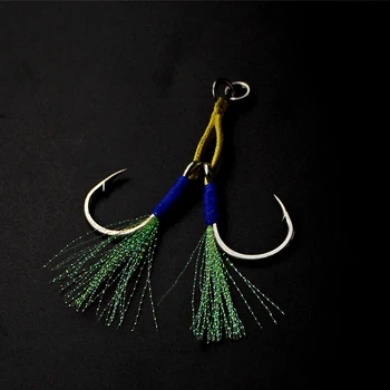 5/0 7/0 Rigged Tandem Double Hooks Slow Pitch Jigging Lures Single Multiple Pack Assist Hooks Saltwater Fishing Seawater Boat
5/0 7/0 Rigged Tandem Double Hooks Slow Pitch Jigging Lures Single Multiple Pack Assist Hooks Saltwater Fishing Seawater Boat