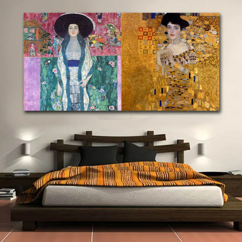 Gustav Klimt Kiss Paintings Replica On The Wall Canvas Picture Living Room Portrait Of Adele Bloch Golden Classical Wall Art
Gustav Klimt Kiss Paintings Replica On The Wall Canvas Picture Living Room Portrait Of Adele Bloch Golden Classical Wall Art