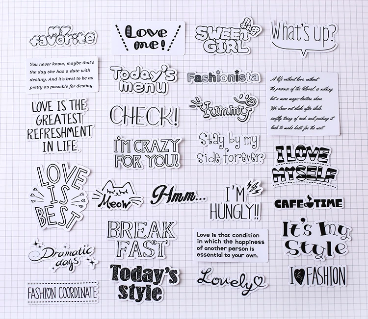 23pcs Text expression Kids Fun Paper Stickers Homemade Bookkeeping Laptop / Decorative scrapbooking / scrapbook stickers letters
23pcs Text expression Kids Fun Paper Stickers Homemade Bookkeeping Laptop / Decorative scrapbooking / scrapbook stickers letters