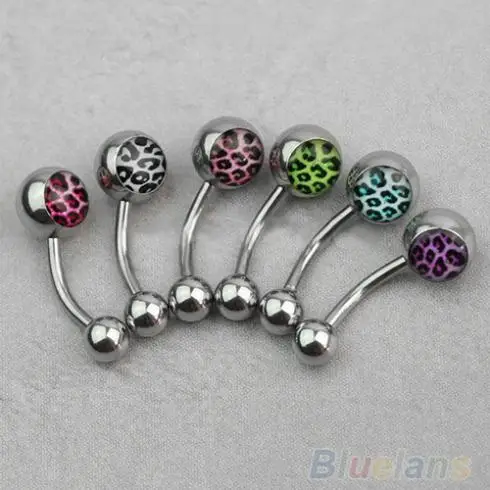 6pcsx Leopard Print fashion Surgical Steel Barbell Navel Belly Button Ring Bar Body jewelry Piercing 08TJ
6pcsx Leopard Print fashion Surgical Steel Barbell Navel Belly Button Ring Bar Body jewelry Piercing 08TJ