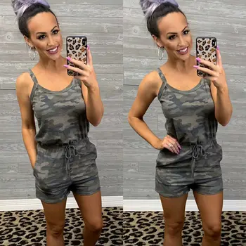 Women Casual Sleeveless Bodycon Romper Ladies Camouflage Jumpsuit Club Tights Bodysuit Short Pants Playsuit
Women Casual Sleeveless Bodycon Romper Ladies Camouflage Jumpsuit Club Tights Bodysuit Short Pants Playsuit