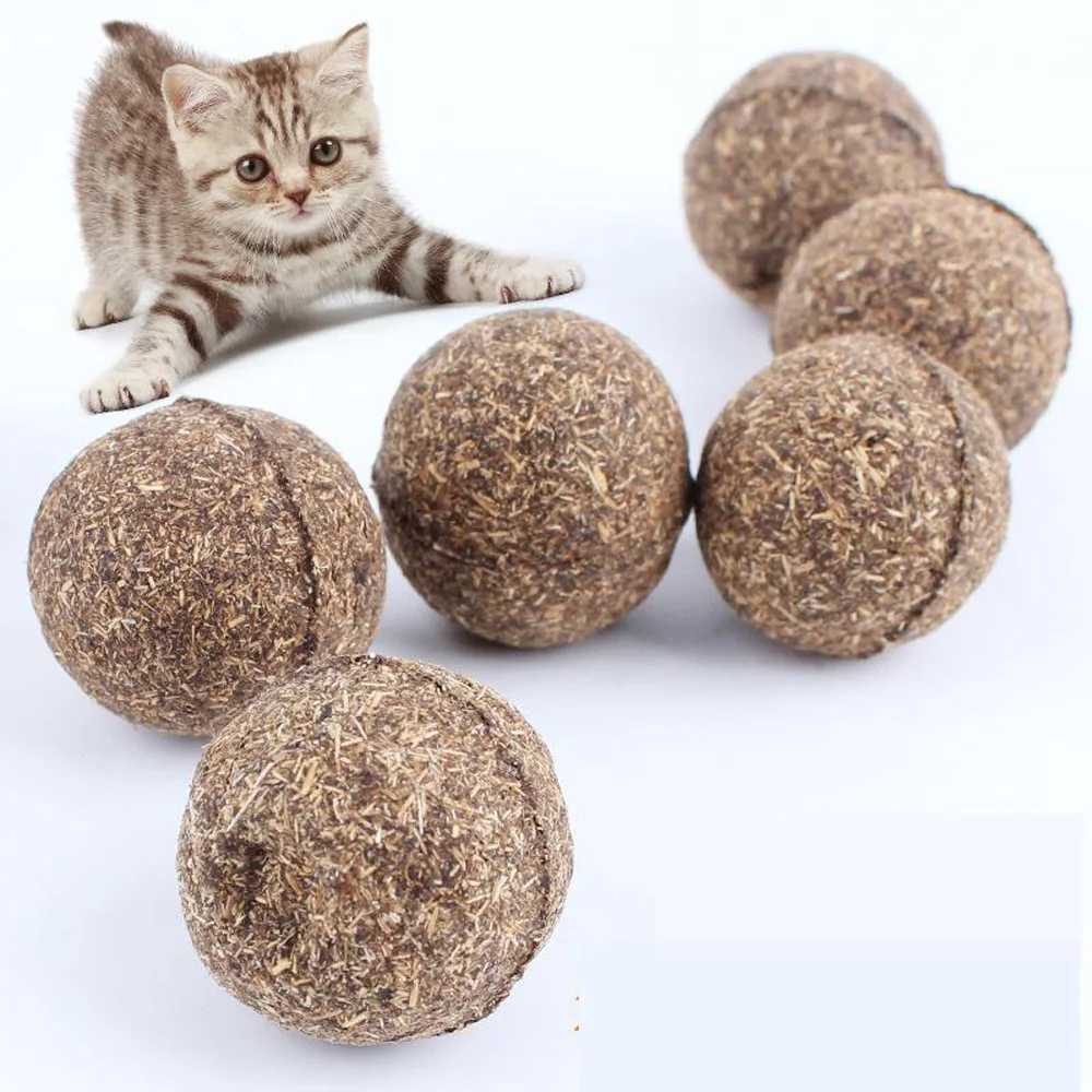 Image Pet Cat Natural Catnip Treat Ball Favor Home Chasing Toys Healthy Safe Edible Treating