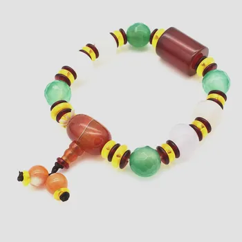 Fashionable joker 14MM natural Red and yellow green noxy Bead bracelet 2pcs Bungee cord Men and women
Fashionable joker 14MM natural Red and yellow green noxy Bead bracelet 2pcs Bungee cord Men and women