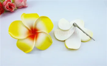20 yellow color Foam Hawaiian Plumeria flower Frangipani Flower bridal hair clip 6cm
20 yellow color Foam Hawaiian Plumeria flower Frangipani Flower bridal hair clip 6cm