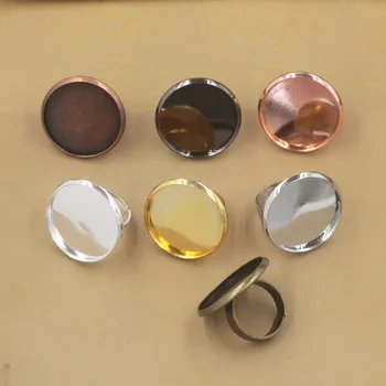 20PCS 25mm Cabochon Base Ring Blank Setting Gold/Silver Plated Copper Rings Cameo Base Setting For Jewelry Making
20PCS 25mm Cabochon Base Ring Blank Setting Gold/Silver Plated Copper Rings Cameo Base Setting For Jewelry Making