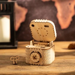 Robotime Новое поступление креативная DIY шкатулка для драгоценностей деревянная модель строительные наборы сборка игрушка подарок для детей в...