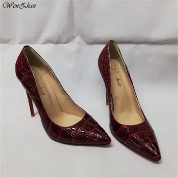 New Women Shoes Pointed Toe Pumps Top Leather Shoes 12CM High Heels Boat Shoes Wedding Shoes Zapatos Mujer 36-42 WENZHAN A812-7
New Women Shoes Pointed Toe Pumps Top Leather Shoes 12CM High Heels Boat Shoes Wedding Shoes Zapatos Mujer 36-42 WENZHAN A812-7