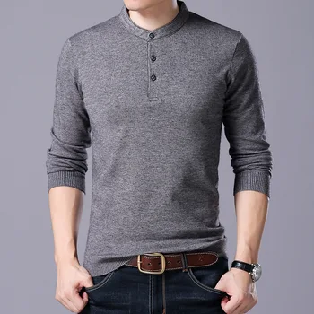 New Arrival Men Autumn Solid Smart Casual T Shirts Male Classic Casual Long sleeve Knited shirts Clothing men A17328
New Arrival Men Autumn Solid Smart Casual T Shirts Male Classic Casual Long sleeve Knited shirts Clothing men A17328