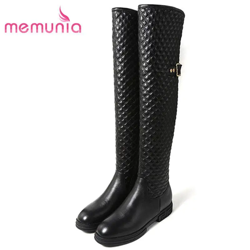 MEMUNIA HOT 2018 fashion zip buckle over the knee boots for women sewing genuine leather boots flat with platform winter boots
MEMUNIA HOT 2018 fashion zip buckle over the knee boots for women sewing genuine leather boots flat with platform winter boots