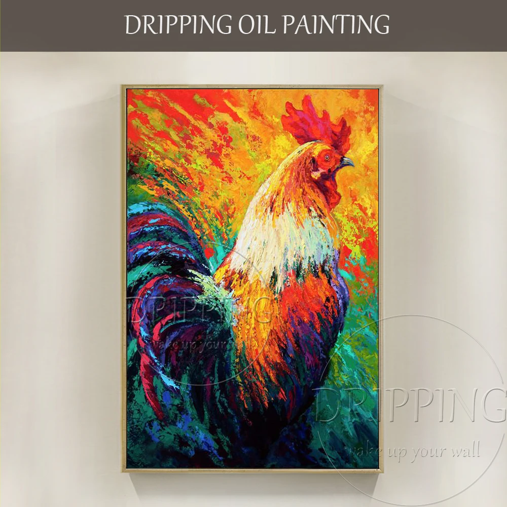 Fresh Colors Artist Hand-painted High Quality Cock Oil Painting on Canvas Abstract Colorful Rooster Oil Painting for Living Room
Fresh Colors Artist Hand-painted High Quality Cock Oil Painting on Canvas Abstract Colorful Rooster Oil Painting for Living Room