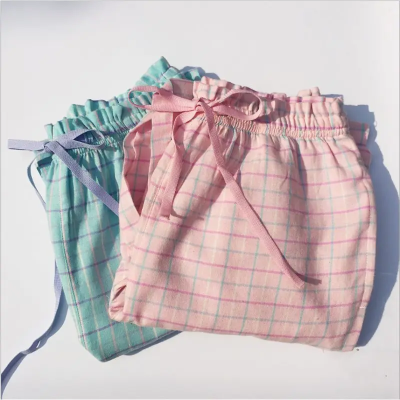 2019 Spring Autumn Women Cotton sleep bottoms Female Sweety plus size nighty trousers sleeping pyjama Ladies Plaid pajama pants
2019 Spring Autumn Women Cotton sleep bottoms Female Sweety plus size nighty trousers sleeping pyjama Ladies Plaid pajama pants