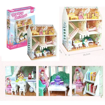 3D DIY Puzzle Toy Lady House Girl Series Model Early Education Toys for Children Gifts 
3D DIY Puzzle Toy Lady House Girl Series Model Early Education Toys for Children Gifts