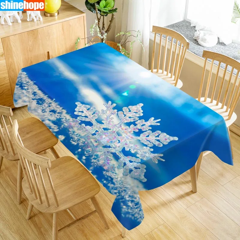 Christmas Snowflake Table Cloth Oxford Print Waterproof Oilproof Home Rectangular Party Table Cover 100X140cm/140X250cm
Christmas Snowflake Table Cloth Oxford Print Waterproof Oilproof Home Rectangular Party Table Cover 100X140cm/140X250cm