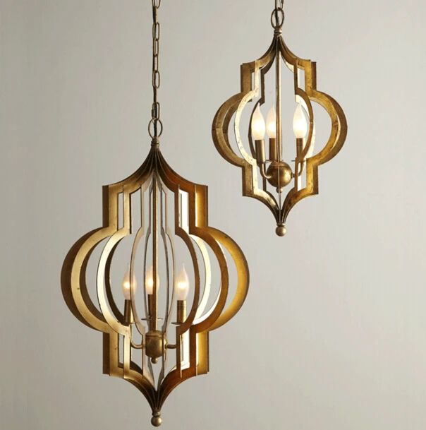 American-Country-Dining-Room-Bedroom-Creative-Art-Living-Room-Coffee-Shop-Loft-Gold-Chandelier-Free-Shipping