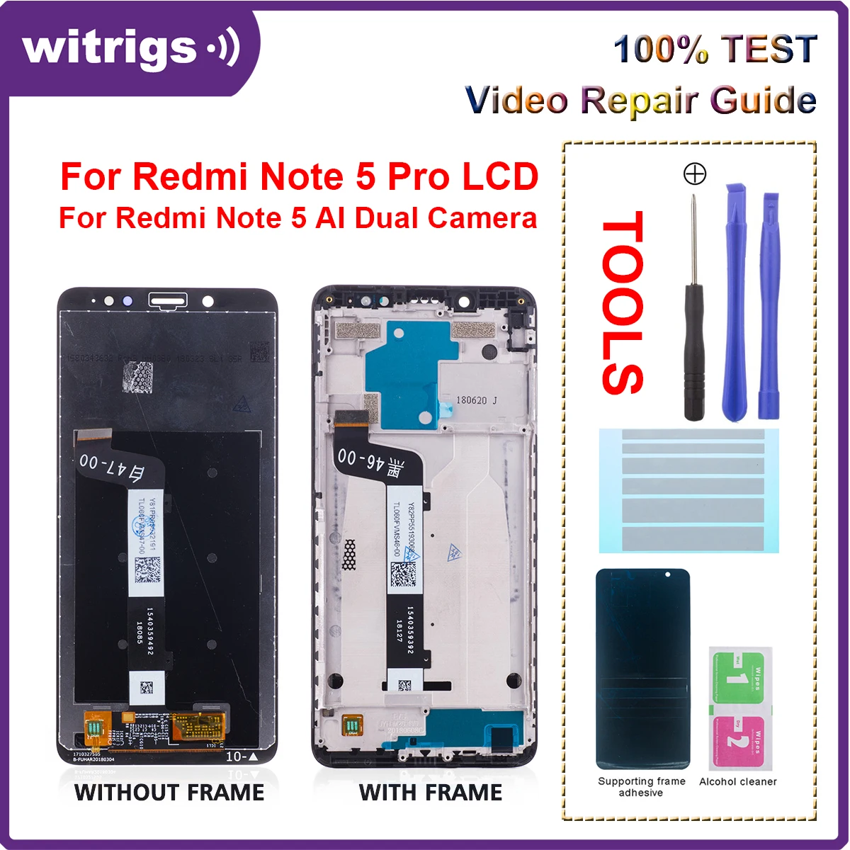 Witrigs for Xiaomi Redmi Note 5 Pro LCD Display Touch Screen Digitizer with Frame Assembly Replacement Note 5 AI LCD Screen
Witrigs for Xiaomi Redmi Note 5 Pro LCD Display Touch Screen Digitizer with Frame Assembly Replacement Note 5 AI LCD Screen