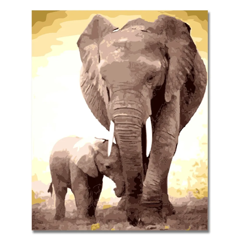 WEEN DIY Painting by Numbers for Adults, Paint by Number Kit On Canvas for Beginners, Mother elephant and baby elephant 40x50cm
WEEN DIY Painting by Numbers for Adults, Paint by Number Kit On Canvas for Beginners, Mother elephant and baby elephant 40x50cm