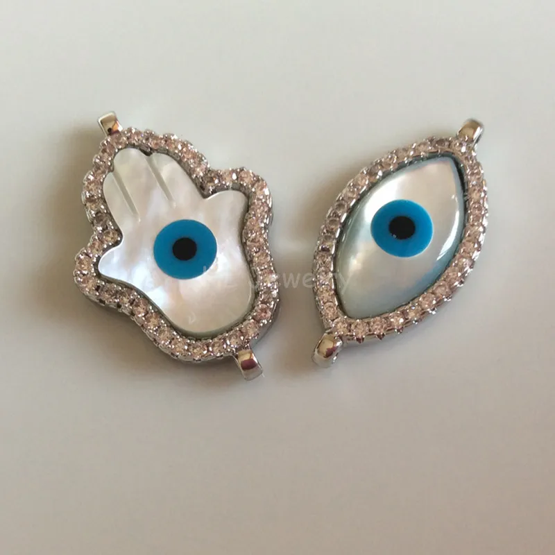 20PCS/Lot Copper Bracelet Connector For DIY Jewelry Mother Of Pearl Shell Mix Blue Eye Marquise and Hamsa With CZ Conector
20PCS/Lot Copper Bracelet Connector For DIY Jewelry Mother Of Pearl Shell Mix Blue Eye Marquise and Hamsa With CZ Conector