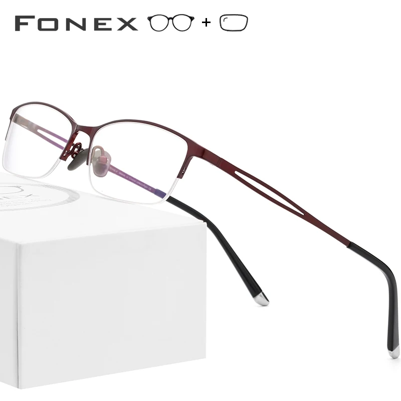 Pure Titanium Prescription Glasses Frame Men Square Eyewear 2019 Women Semi Rimless Half Optical Eyeglasses Frames Gafas 8504
Pure Titanium Prescription Glasses Frame Men Square Eyewear 2019 Women Semi Rimless Half Optical Eyeglasses Frames Gafas 8504