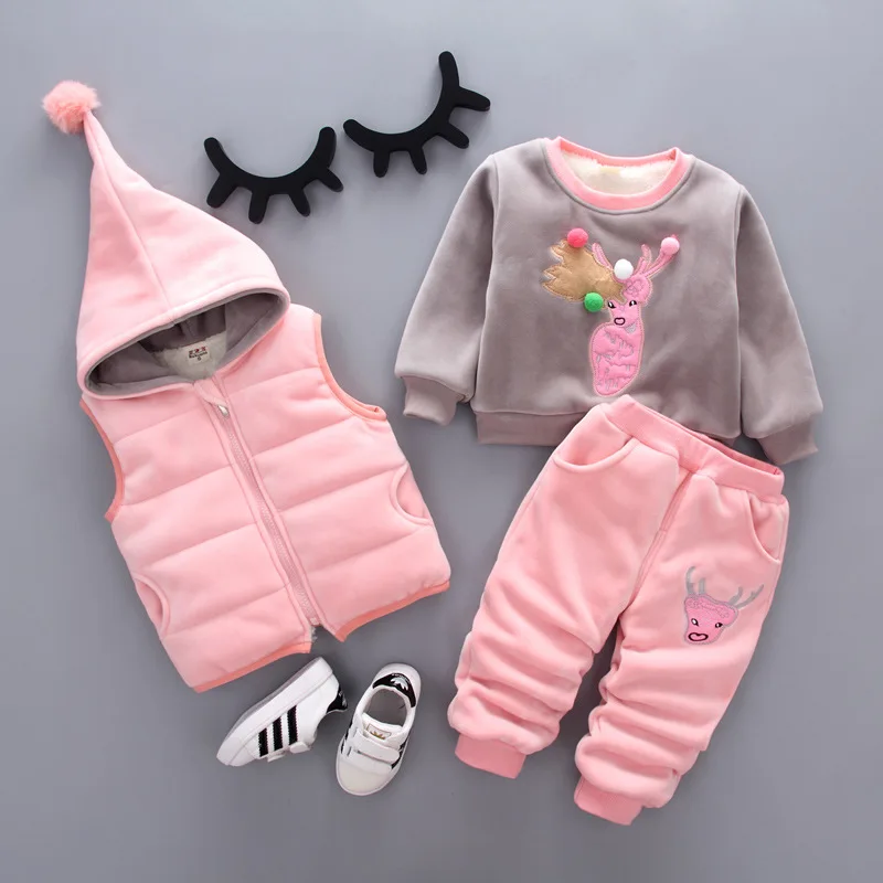 Children's clothing velvet thicken three set kids newborn clothes baby boy girl suit winter wool coat tops warm fleece jacket
Children's clothing velvet thicken three set kids newborn clothes baby boy girl suit winter wool coat tops warm fleece jacket