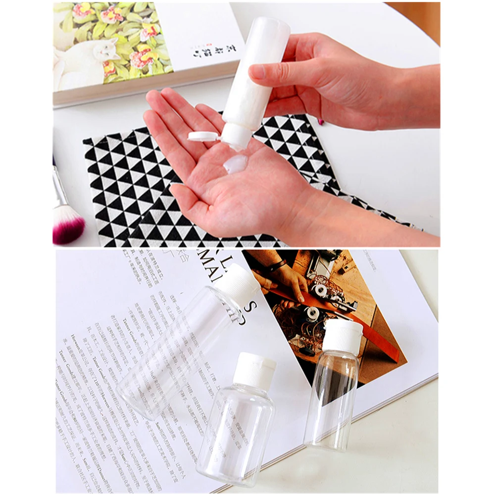 Image Empty Flip Bottles 30 50 60ml Refillable Spray Bottles Portable Cosmetic Shampoo Shower Gel Containers for Traveling Camping