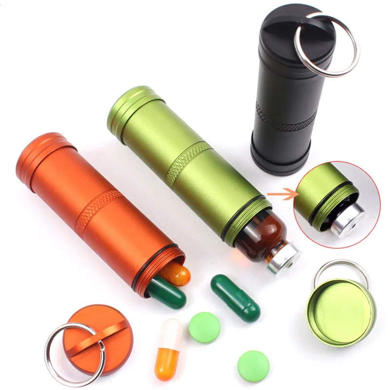 EDC Emergency Medicine Bottle Outdoor Camping Equipment Tourism Survival Self-defense Metal Waterproof Portable Keychain Tools
EDC Emergency Medicine Bottle Outdoor Camping Equipment Tourism Survival Self-defense Metal Waterproof Portable Keychain Tools