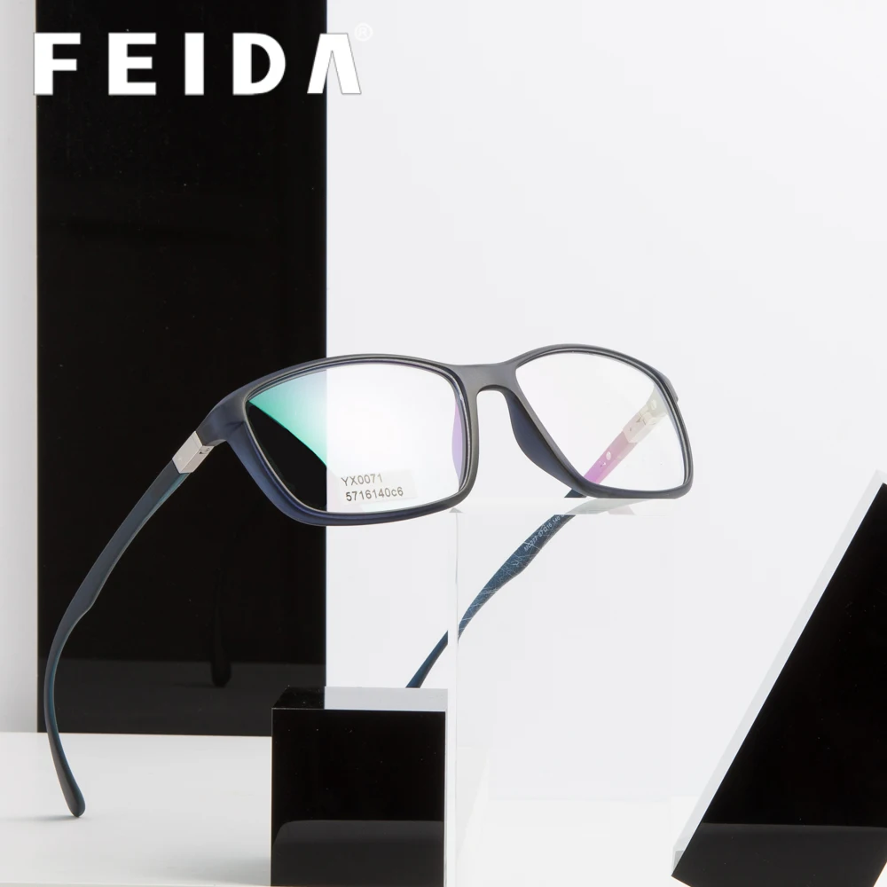 FEIDA TR90 Ultralight Elastic Eyewear Frames for Men Women Square Transparent Glasses Fashionable Clear Fake Glasses for Myopia
FEIDA TR90 Ultralight Elastic Eyewear Frames for Men Women Square Transparent Glasses Fashionable Clear Fake Glasses for Myopia
