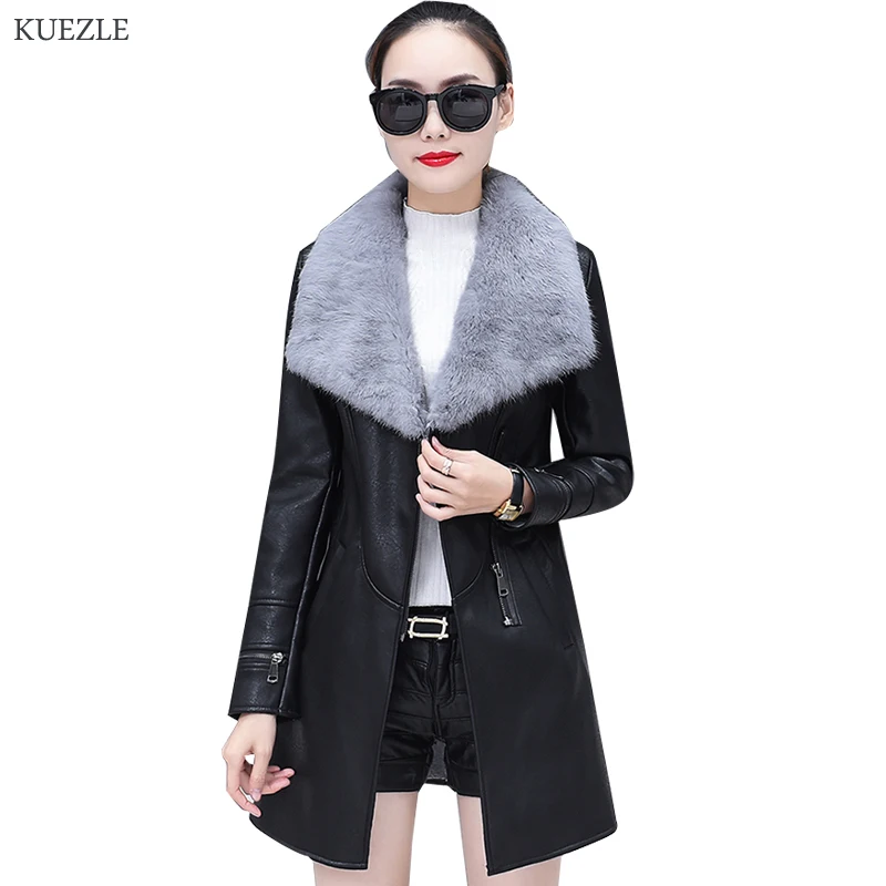 Plush leather jacket women 2018 Korean fashion slim autumn PU coat jacket motorcycle jackets long leather jacket female Black
Plush leather jacket women 2018 Korean fashion slim autumn PU coat jacket motorcycle jackets long leather jacket female Black