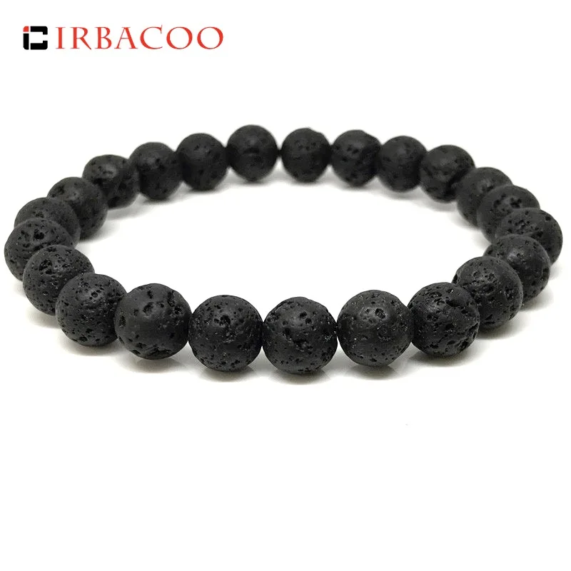 IRBACOO 2019 Brand Fashion Simple Bracelet 8mm Lava Stone Volcanic Stone For Men Beaded Bracelets Jewelry Gift 
IRBACOO 2019 Brand Fashion Simple Bracelet 8mm Lava Stone Volcanic Stone For Men Beaded Bracelets Jewelry Gift