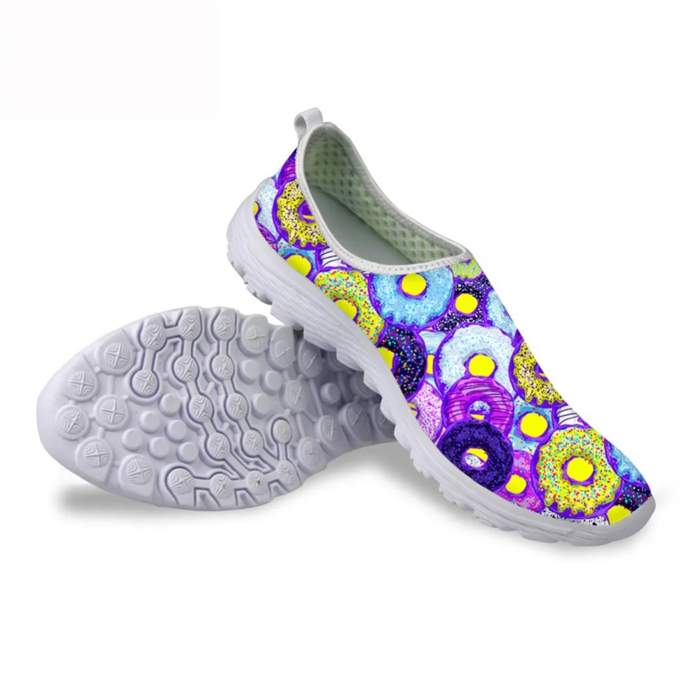THIKIN Summer Leisure Shoes for Ladies Breathable Walking Cartoon Doughnut Print Mesh Flats Shoes Beach Fashion Casual Loafers
THIKIN Summer Leisure Shoes for Ladies Breathable Walking Cartoon Doughnut Print Mesh Flats Shoes Beach Fashion Casual Loafers